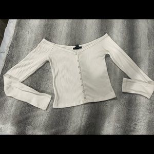White off the shoulder top